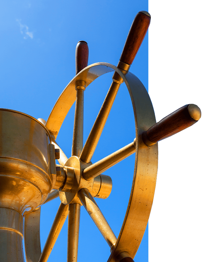 Classic Yacht Wheel aboard M/Y Grace