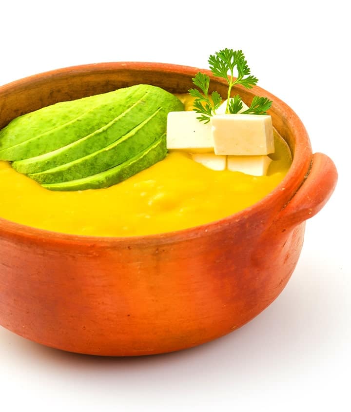 Creamy Andean Potato & Cheese Soup in Bowl
