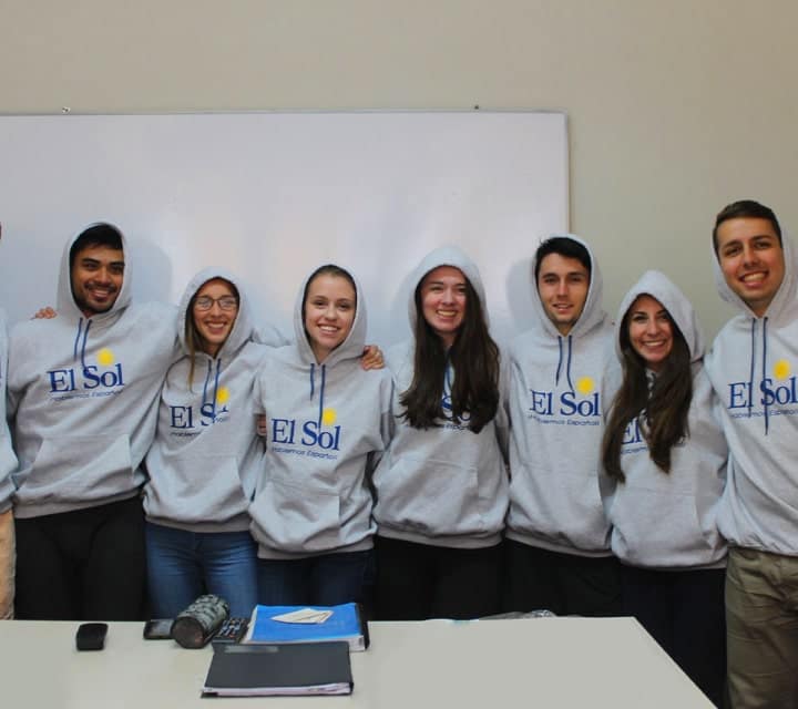 Students wearing EL SOL Spanish Language School