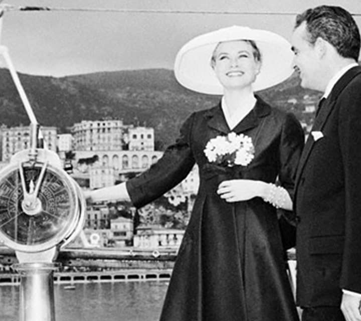 Princess Grace Kelly aboard her Yacht