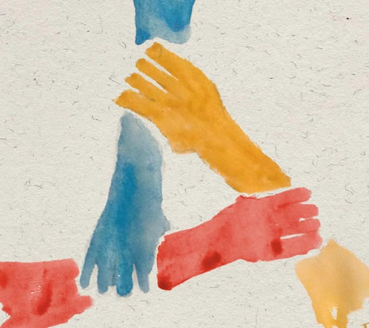 Hands helping each other