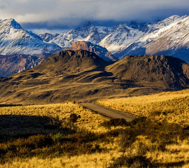 Landscape of Patagonia National Park located in the southern tip of Chile