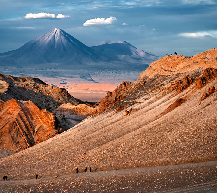 Dry desert mountain landscape in Atacama Desert, Chile