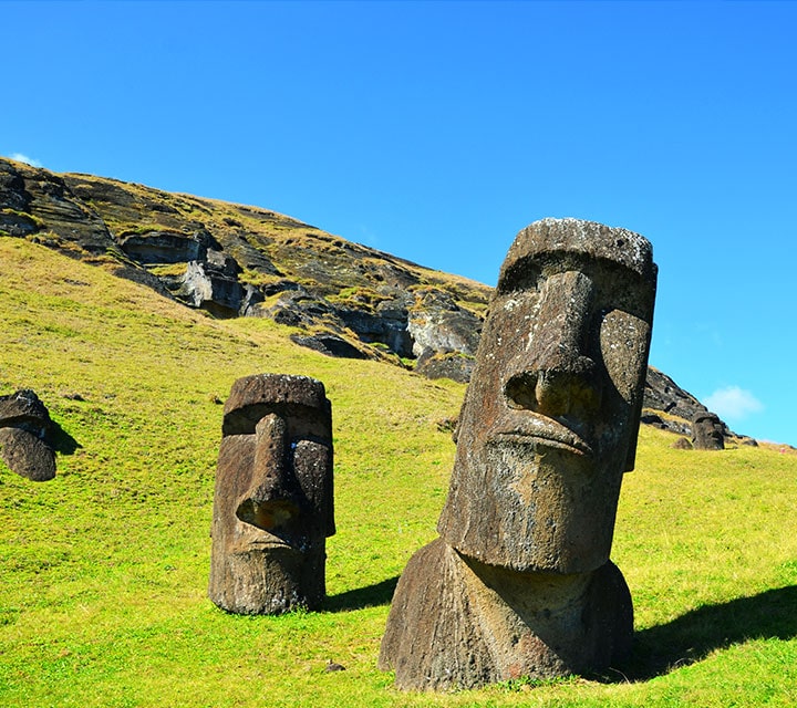 Easter Island's towering stone head