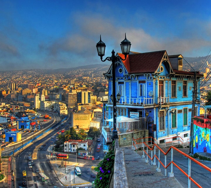 Colorful coastal city of Valparaiso, Chile