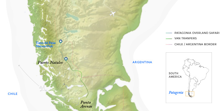 Torres del Paine Puma Tracking Itinerary Map