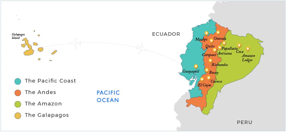 Map of Ecuador