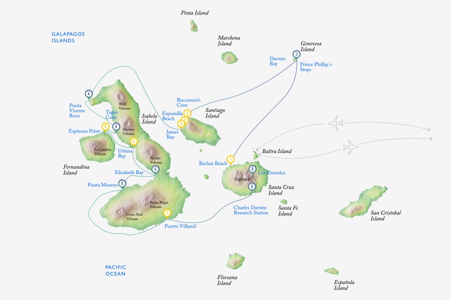 Baltra Island, Galapagos Cruise Itinerary