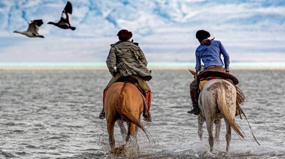 Horseback Riding at The Shores of Lake Argentino Horseback Riding at The Shores of Lake Argentino
