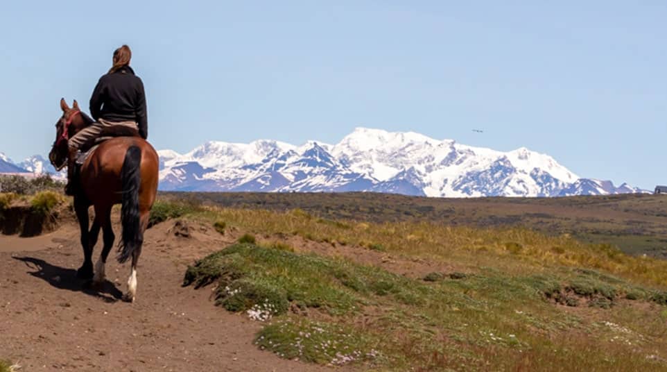 Horseback Riding at The Shores of Lake Argentino Horseback Riding at The Shores of Lake Argentino