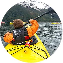 Kid Kayaking in Patagonia