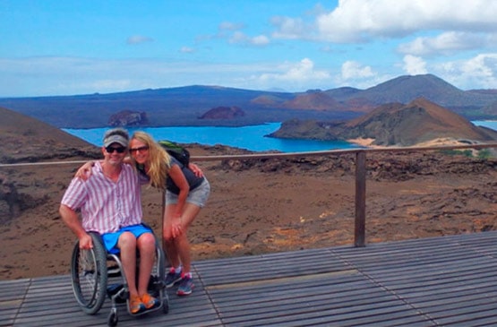 Chris Waddell & wife Jean in the Galapagos