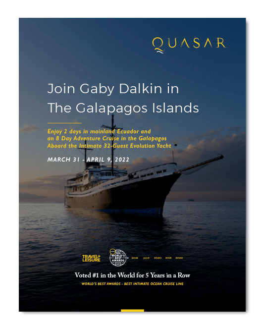Galapagos Evolution Yacht Itinerary PDF with Gaby Dalkin