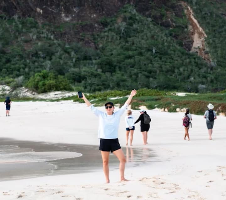 Gaby Dalkin on a Galapagos Beach