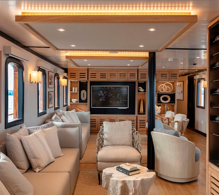 Grace Yacht new interior lounge
