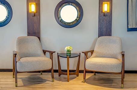Evolution yacht social areas