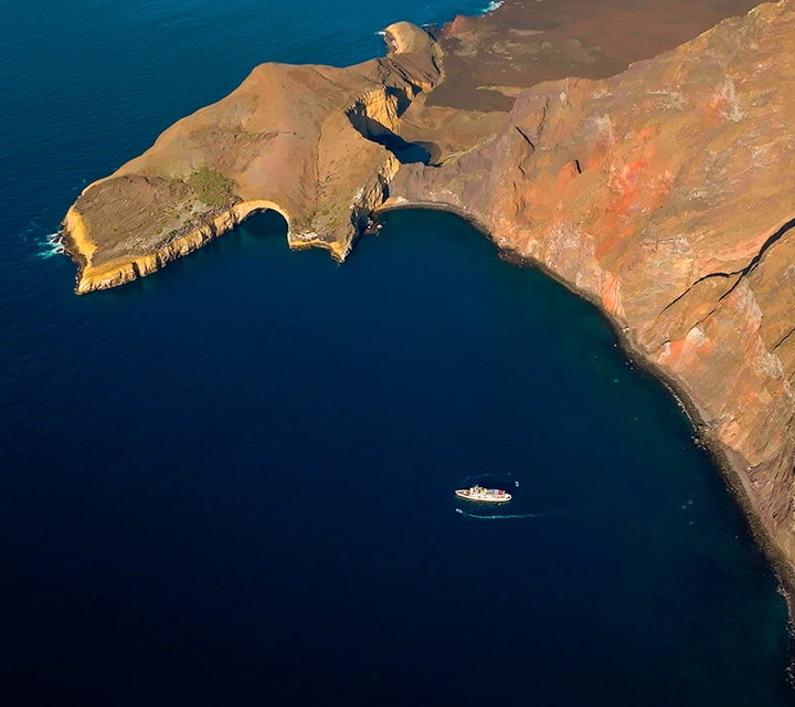 Galapagos Cruise Overhead View