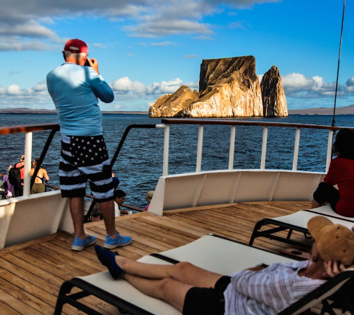Taking photographs on a Galapagos cruise with Quasar Expeditions