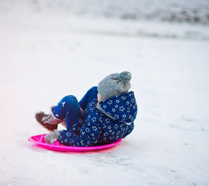 Sledding in Patagonia in June