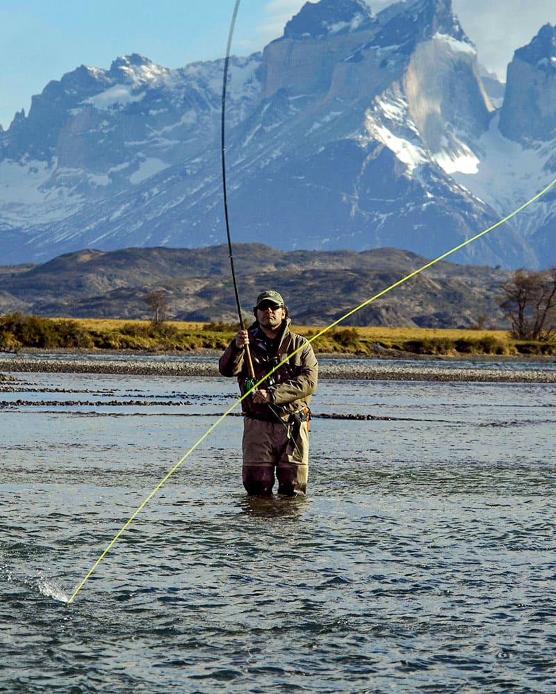 Fly fishing in Torres del Paine