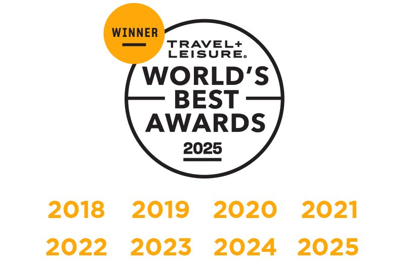 Travel+Leisure World's Best Awards 8 Years in a Row