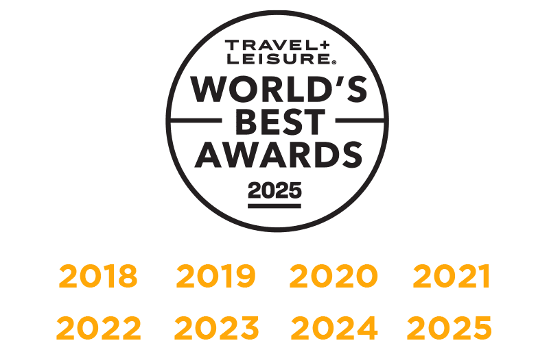 Travel+Leisure World's Best Awards 8 Years in a Row