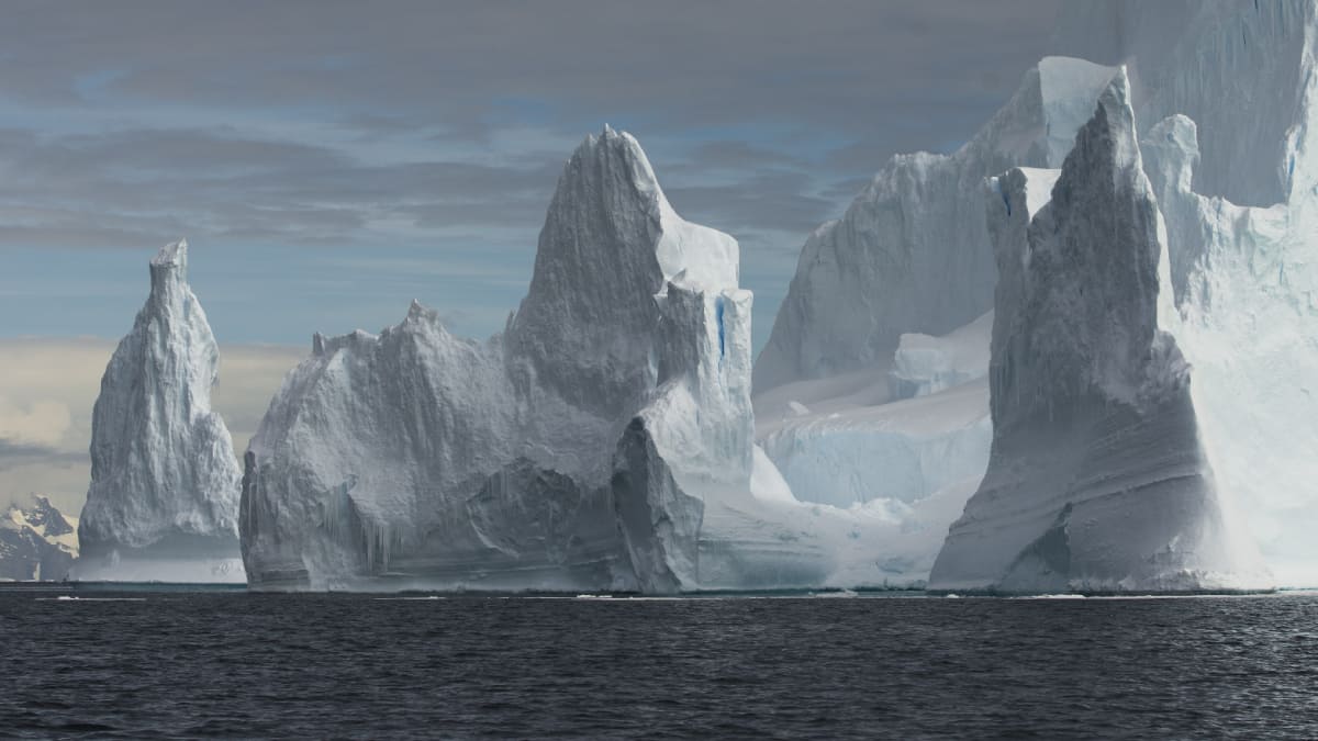 Iceberg spires in Antarctica Iceberg spires in Antarctica
