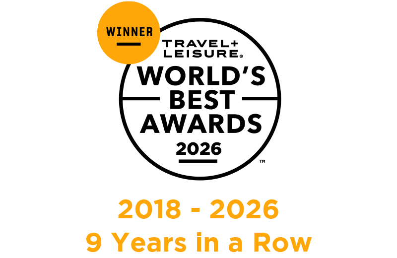 Travel + Leisure World's Best Awards 2026 Travel + Leisure World's Best Awards 9 Years in a Row